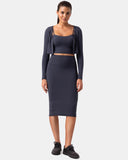 Dreamlux High-Rise Slim-Fit Midi Work Skirt