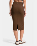 Dreamlux® High-Rise Slim-Fit Midi Work Skirt