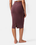 Dreamlux® High-Rise Slim-Fit Midi Work Skirt