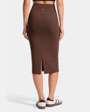 Dreamlux® High-Rise Slim-Fit Midi Work Skirt