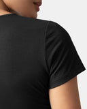 Sorona Ruched Crew Neck Cropped T-Shirt – Slim Fit