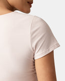 Sorona Ruched Crew Neck Cropped T-Shirt – Slim Fit