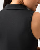 Sorona Sleeveless Crop Polo Tank – Slim-Fit