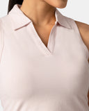 Sorona Sleeveless Crop Polo Tank – Slim-Fit