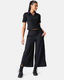 Sorona V-Neck Cropped Polo Shirt – Relaxed Fit
