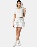 Sorona V-Neck Cropped Polo Shirt – Relaxed Fit