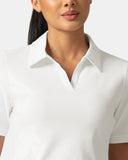 Sorona V-Neck Cropped Polo Shirt – Relaxed Fit