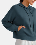 Velvra® Modal Cropped Pullover Hoodie - Gift