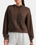 Velvra Modal Cropped Pullover Hoodie