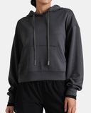 Velvra Modal Cropped Pullover Hoodie