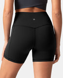 Dreamlux High Waisted No Front Seam 6" Biker Short w/ Pockets