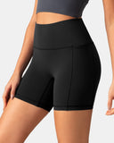 Dreamlux High Waisted No Front Seam 6" Biker Short w/ Pockets