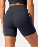 Dreamlux High Waisted No Front Seam 6" Biker Short w/ Pockets