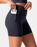 Dreamlux High Waisted No Front Seam 6" Biker Short w/ Pockets