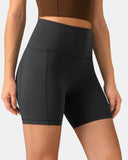 Dreamlux High Waisted No Front Seam 6" Biker Short w/ Pockets