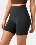 Dreamlux High Waisted No Front Seam 6" Biker Short w/ Pockets