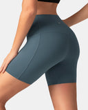 Dreamlux High Waisted No Front Seam 6" Biker Short w/ Pockets