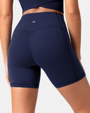 Dreamlux High Waisted No Front Seam 6" Biker Short w/ Pockets