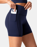 Dreamlux High Waisted No Front Seam 6" Biker Short w/ Pockets