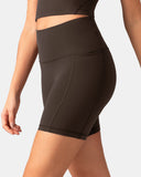Dreamlux High Waisted No Front Seam 6" Biker Short w/ Pockets