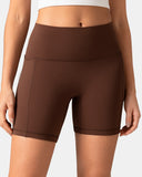 Dreamlux High Waisted No Front Seam 6" Biker Short w/ Pockets