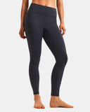 Fleece Lined No Front Seam 26.5" Thermal Leggings w/ Pockets