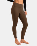 Fleece Lined No Front Seam 26.5" Thermal Leggings w/ Pockets