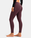 Fleece Lined No Front Seam 26.5" Thermal Leggings w/ Pockets