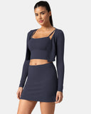 Dreamlux High Waisted Seamless Work Skirt w/ Built-in Shorts & Pockets