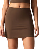 Dreamlux High Waisted Seamless Work Skirt w/ Built-in Shorts & Pockets