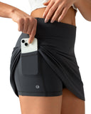 Dreamlux High Waisted Seamless Work Skirt w/ Built-in Shorts & Pockets