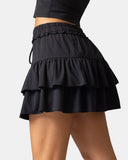 Sorona 3-Layer Ruffle Skirt w/ Built-In Anti-Exposure Short