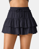 Sorona 3-Layer Ruffle Skirt w/ Built-In Anti-Exposure Short