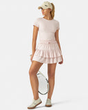 Sorona 3-Layer Ruffle Skirt w/ Built-In Anti-Exposure Short
