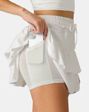 Sorona 3-Layer Ruffle Skirt w/ Built-In Anti-Exposure Short