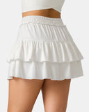 Sorona 3-Layer Ruffle Skirt w/ Built-In Anti-Exposure Short