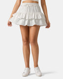 Sorona 3-Layer Ruffle Skirt w/ Built-In Anti-Exposure Short