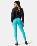 Sorona Oversized Long Sleeve Top w/ Twisted Open Back