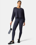 Sorona Oversized Long Sleeve Top w/ Twisted Open Back