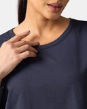 Sorona Oversized Long Sleeve Top w/ Twisted Open Back