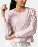 Sorona Oversized Long Sleeve Top w/ Twisted Open Back