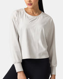 Sorona Oversized Long Sleeve Top w/ Twisted Open Back