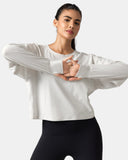 Sorona Oversized Long Sleeve Top w/ Twisted Open Back
