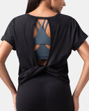 Sorona Batwing Sleeve Twist-Back Relaxed Fit Top