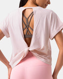 Sorona Batwing Sleeve Twist-Back Relaxed Fit Top