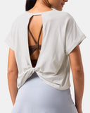 Sorona Batwing Sleeve Twist-Back Relaxed Fit Top