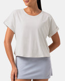 Sorona Batwing Sleeve Twist-Back Relaxed Fit Top