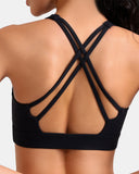 Dreamlux® Square Neck Cross-Back Sports Bra