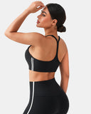 Dreamlux Y-Back Adjustable Sports Bra w/ Side Stripes