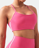 Dreamlux® Y-Back Adjustable Sports Bra w/ Side Stripes